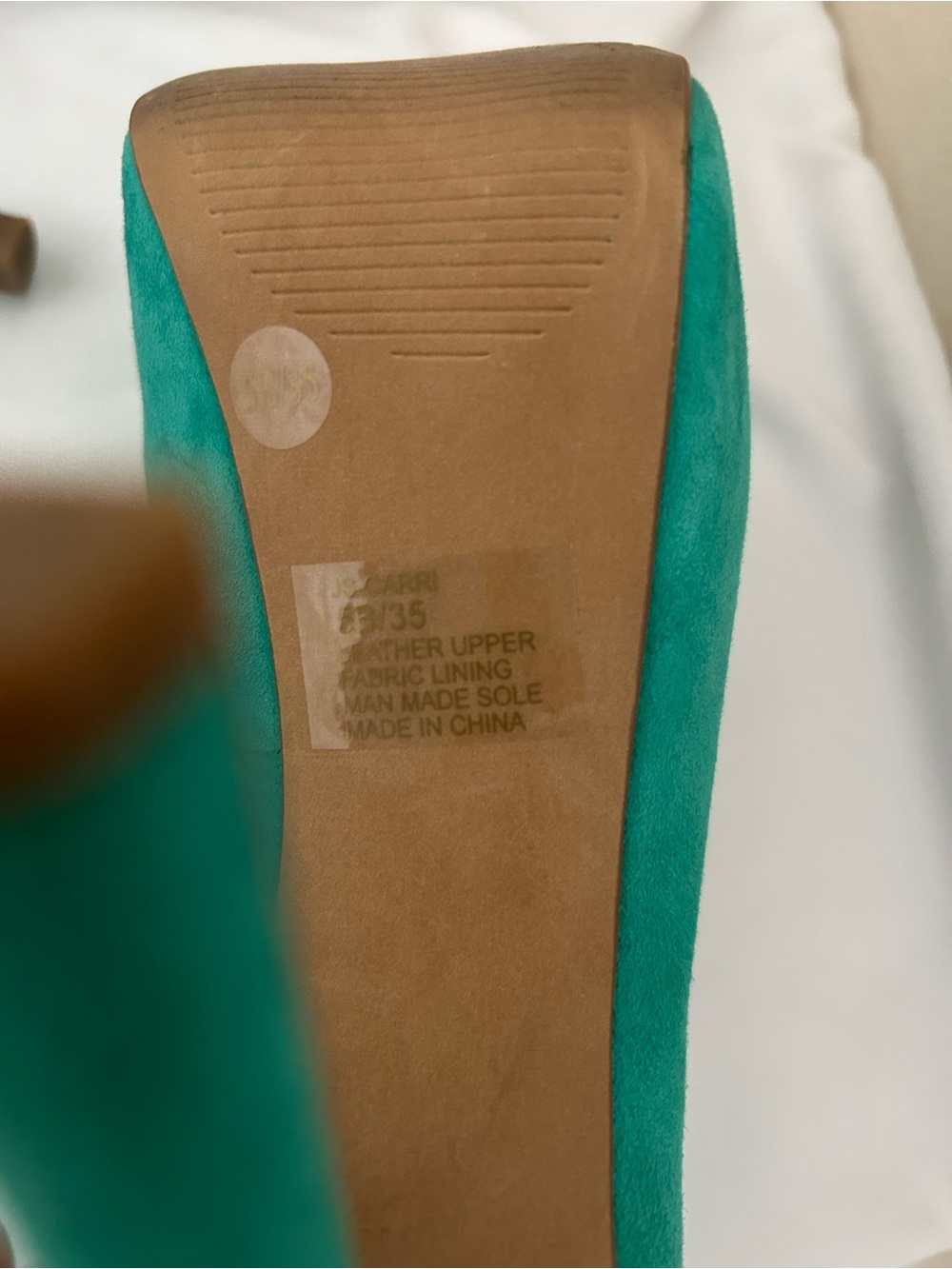 Jessica Simpson Carri Palmetto Green Suede Platform Peep Toe Heels 5M - Picture 10 of 13